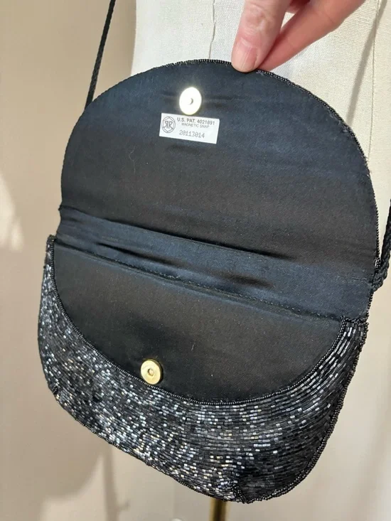 Vintage Crossbody Shoulder Purse Bag Lot Beaded Leather Tapestry Casino Evening - Picture 6 of 16